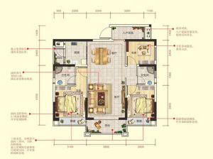 岳阳岳阳楼区洞庭国际半岛公园为您提供A2户型鉴赏