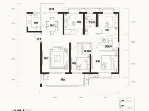 岳阳岳阳楼区龙庭尚府为您提供C户型鉴赏