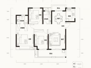 岳阳岳阳楼区龙庭尚府为您提供A户型鉴赏