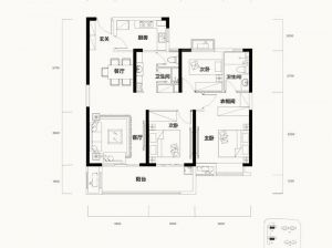 岳阳岳阳楼区龙庭尚府为您提供B户型鉴赏
