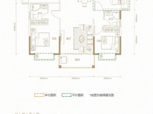 岳阳岳阳楼区南湖壹号二期为您提供A3户型鉴赏