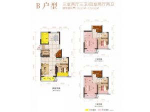 岳阳岳阳楼区天伦溪山府为您提供B户型鉴赏