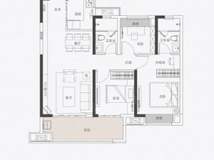 岳阳岳阳楼区融创都会中心为您提供A1户型鉴赏