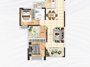 岳阳岳阳楼区悦湖湾为您提供B户型鉴赏