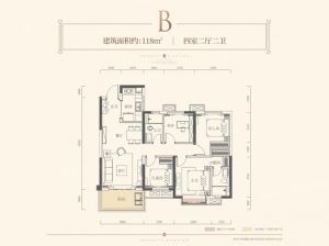 岳阳岳阳楼区保利堂悦为您提供B户型鉴赏