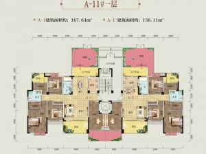 岳阳岳阳楼区富兴御城为您提供A-1户型鉴赏