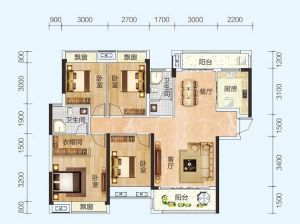 岳阳-湘阴洋沙桃李郡为您提供B户型鉴赏