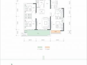岳阳-湘阴洋沙小镇君澜湾为您提供三期A户型鉴赏