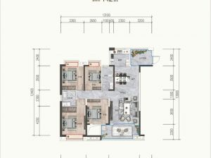 岳阳-湘阴东湖壹号为您提供B户型鉴赏