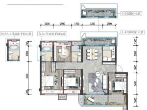岳阳-汨罗金科御临湖山为您提供T3-3户型鉴赏