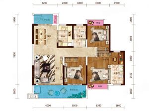 岳阳-华容步步高新天地为您提供C户型鉴赏