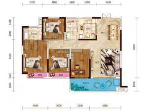 岳阳-华容步步高新天地为您提供A户型鉴赏