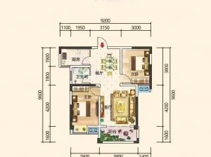 岳阳-华容北岸尚都为您提供B1a户型鉴赏