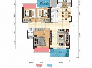 岳阳-华容水岸花城为您提供6#A户型鉴赏
