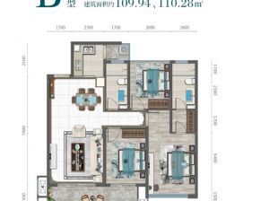 衡阳雁峰区皓嘉苑为您提供B户型鉴赏