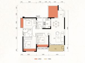 衡阳雁峰区雁城国际公馆为您提供B户型鉴赏