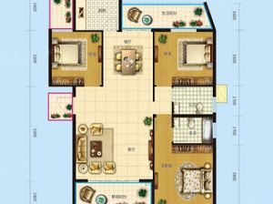 衡阳雁峰区同安福龙湾为您提供7栋03户型鉴赏