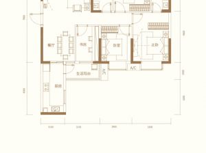 衡阳雁峰区翼鸿湖畔山南为您提供2栋02户型鉴赏