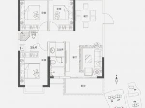 衡阳雁峰区东投归雁台为您提供3A户型鉴赏