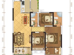 衡阳雁峰区湘江学府为您提供2栋D户型鉴赏