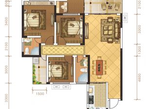 衡阳雁峰区湘江学府为您提供12栋A户型鉴赏
