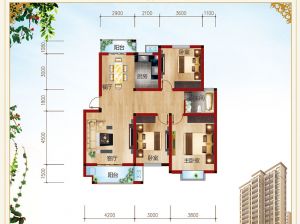 衡阳珠晖区金星湘江雅院为您提供B3户型鉴赏