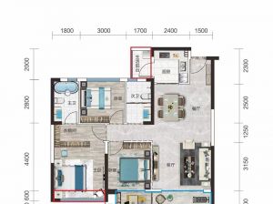 衡阳珠晖区华颂星城为您提供A户型鉴赏