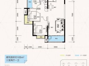 衡阳珠晖区中建和城壹品为您提供B1户型鉴赏