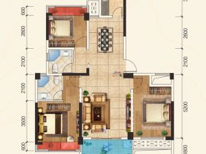 衡阳石鼓区华瑞园为您提供23#AB户型鉴赏