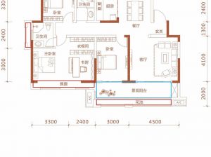 衡阳石鼓区万阳和府为您提供E户型鉴赏
