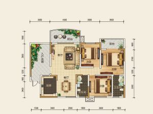 衡阳石鼓区国泰城为您提供C户型鉴赏
