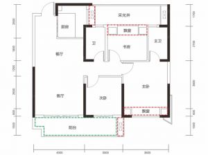 衡阳石鼓区万江北宸之光为您提供B2户型鉴赏