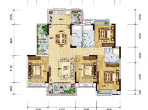 衡阳石鼓区雅士林欣城为您提供M户型鉴赏