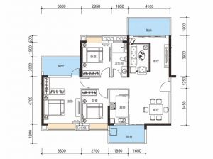 衡阳蒸湘区珠江愉景豪庭为您提供A户型（西边户）鉴赏