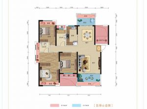 衡阳蒸湘区天酬九里晴川为您提供A2户型鉴赏