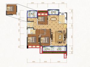 衡阳蒸湘区大衡城邦为您提供6#栋3户型鉴赏