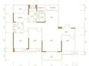 衡阳蒸湘区恒生玫瑰庄园为您提供A1户型鉴赏