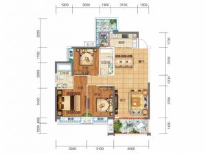 衡阳蒸湘区银泰城为您提供3#C户型鉴赏