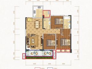 衡阳蒸湘区大衡城邦为您提供6#栋2户型鉴赏