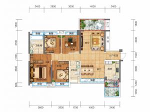 衡阳蒸湘区银泰城为您提供3#A户型鉴赏
