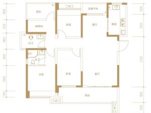 衡阳蒸湘区恒生玫瑰庄园为您提供B2户型鉴赏