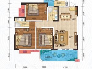 衡阳蒸湘区凯珑江景为您提供B户型鉴赏