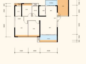 衡阳蒸湘区承龙大名城为您提供C2户型鉴赏
