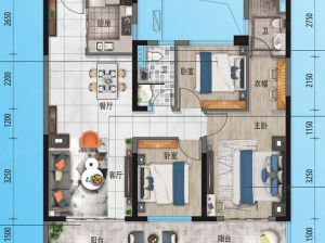 衡阳蒸湘区碧桂园华新时代为您提供C户型鉴赏