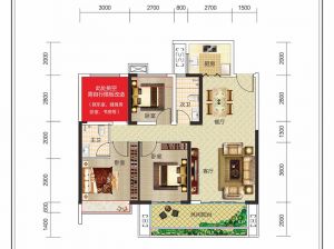 衡阳蒸湘区金钟美墅湾为您提供C1户型鉴赏