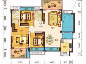 衡阳蒸湘区海通衡州府为您提供B1户型鉴赏