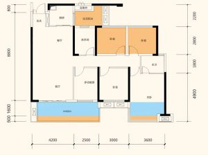 衡阳蒸湘区承龙大名城为您提供B1-2户型鉴赏