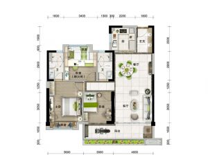 衡阳蒸湘区碧桂园盛棠为您提供5#-YJ115-01户型鉴赏