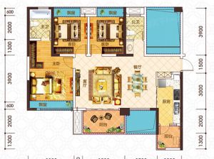 衡阳蒸湘区海通衡州府为您提供A1户型鉴赏