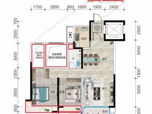 衡阳蒸湘区金钟悦江湾为您提供B户型鉴赏